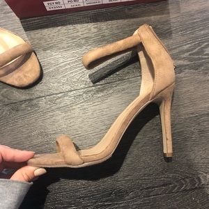 Lulus Beige Open Toe High-Heels - 6.5